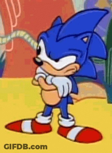 Sonic The Hedgehog With Arms Crossed GIF