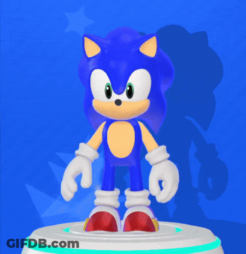 Sonic The Hedgehog With Arms Outstretched GIF