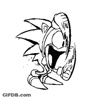 Sonic The Hedgehog With Spider In Mouth GIF