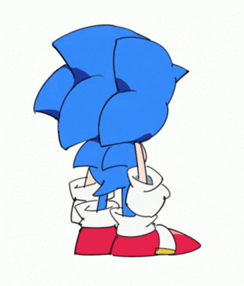 Sonic Waving Hello GIF