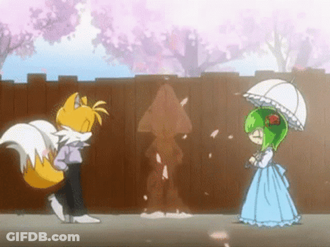 Sonic X Cosmo Cherry Blossoms GIF