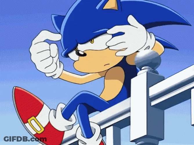 Sonic X Scratching Head GIF
