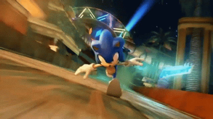 Sonic X The Hedgehog Running GIF