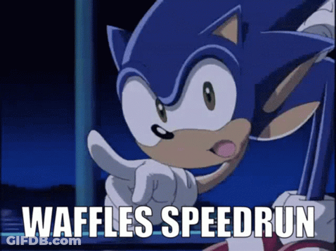 Sonic X Waffles Speedrun GIF