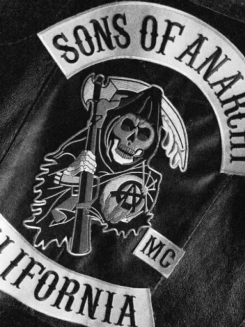 Sons Of Anarchy Logo Printed In Cloth GIF
