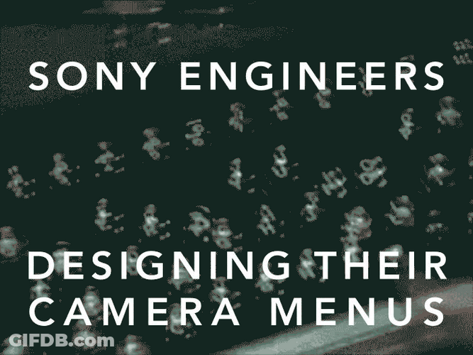 Sony Engineers Camera Menu GIF