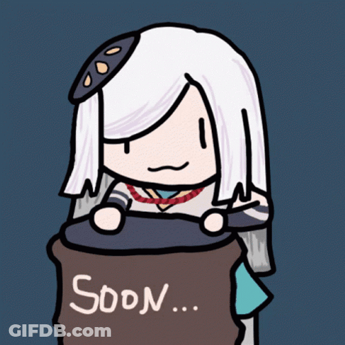 Soon Cartoon Girl Tapping Drum GIF