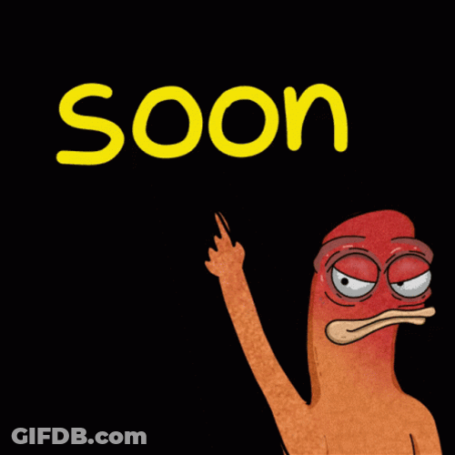 Soon Shremp Rainbow Text Animation GIF