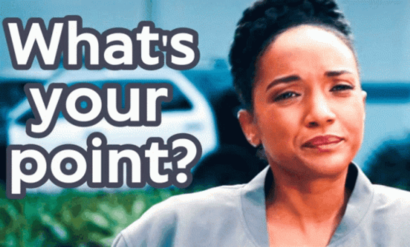 Sooo Whats Your Point Mekia Cox GIF