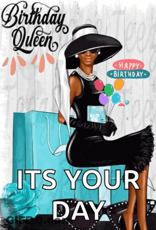 Sophisticated Woman Birthday Queen GIF