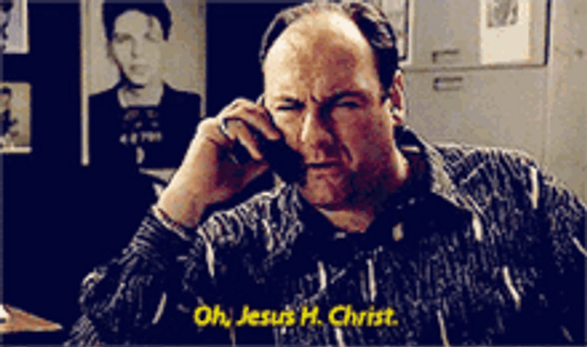 Sopranos Tony Receiving Phone Call GIF