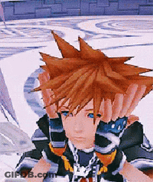 Sora Face Palm Kingdom Hearts GIF