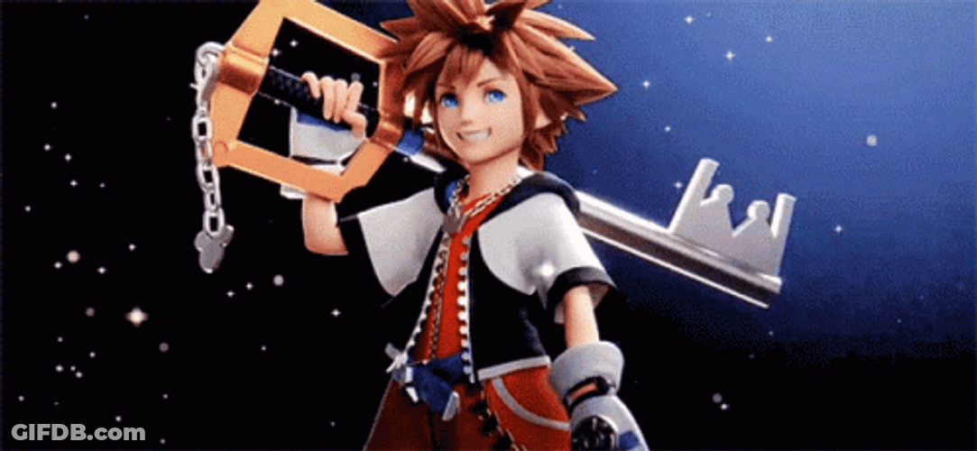 Sora Kingdom Hearts Video Game Trailer GIF