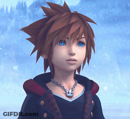 Sora Observing Furtively Kingdom Hearts GIF