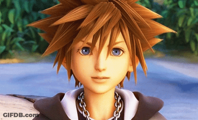 Sora Radiant Grin Kingdom Hearts GIF