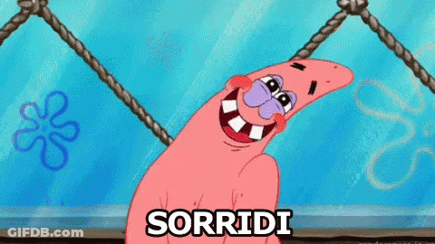 Sorridi Sorridere Patrick Spongebob Allegro GIF