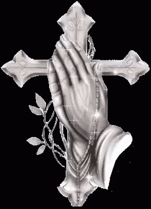 Sorrows Prayers Palm Hold Cross GIF