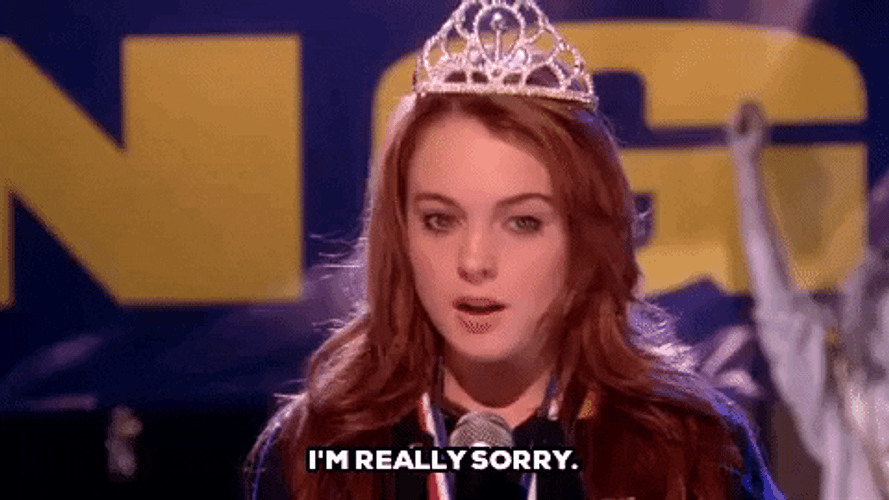 Sorry Cady Mean Girls GIF