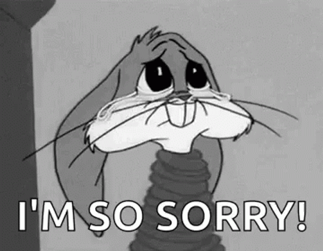Sorry Crying Bugs Bunny GIF