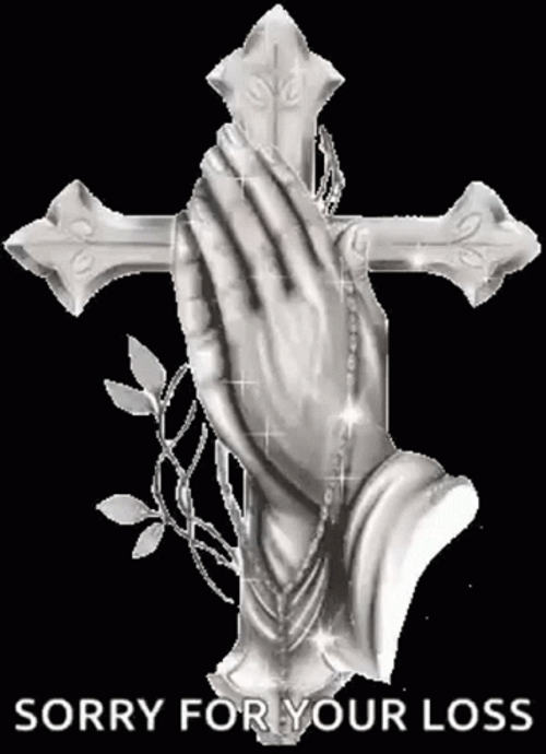 Sorry For Your Loss Praying Cross GIF