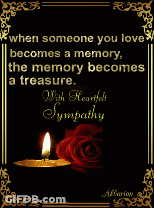 Sorry For Your Loss Rose And Candle GIF