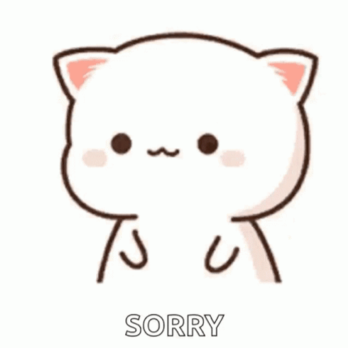 Sorry Peach Cat GIF