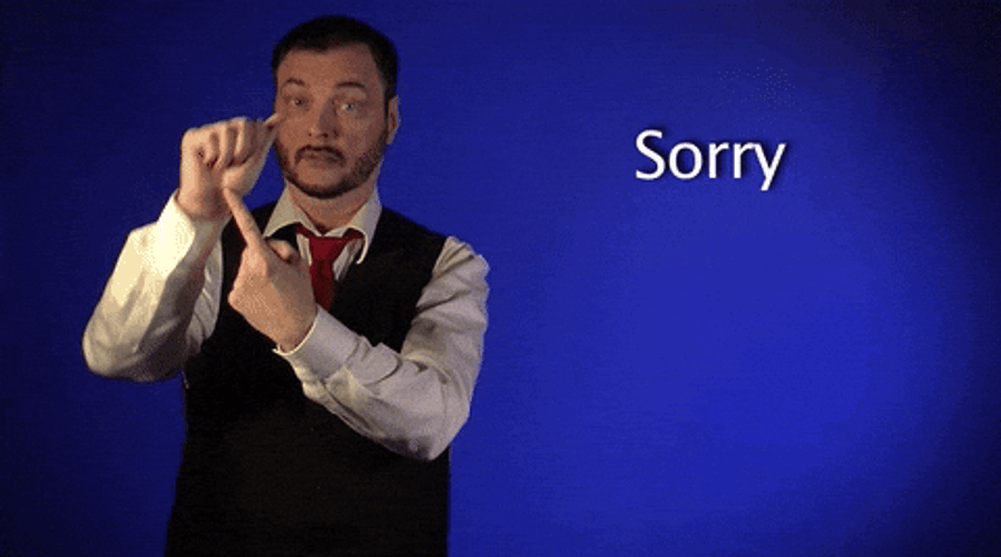Sorry Sign Language Thinking Of You Sympathy GIF