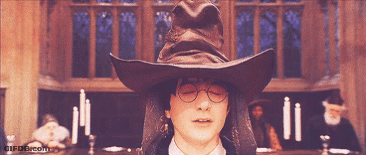 Sorting Hat Harry Potter Laughing GIF