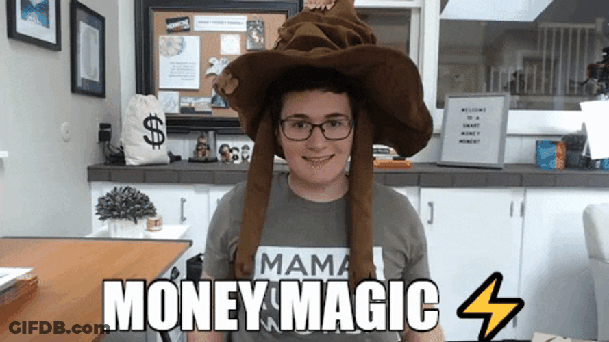 Sorting Hat Money Magic GIF