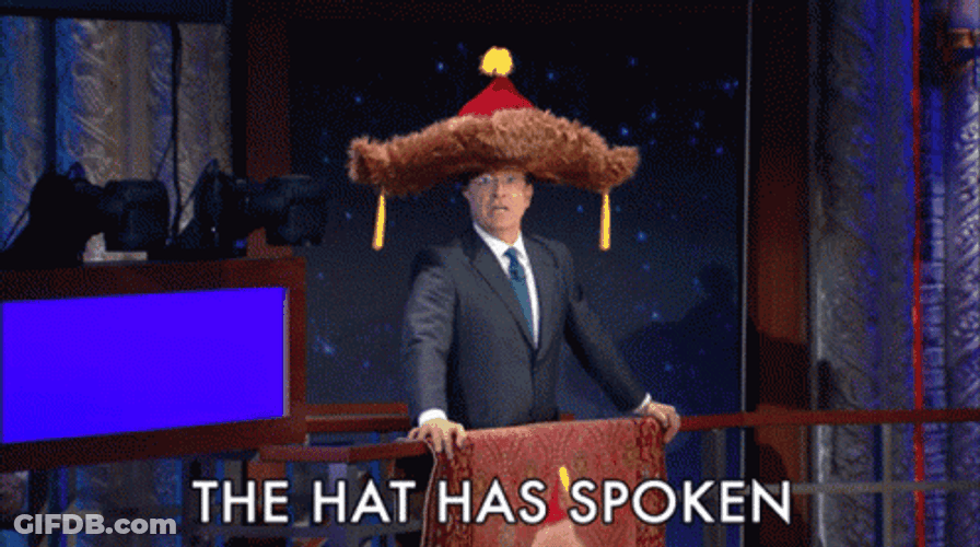Sorting Hat Stephen Colbert The Hat Has Spoken GIF
