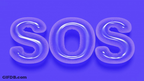 SOS In Purple Letters GIF