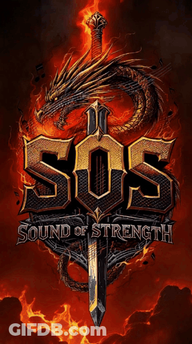 SOS Sound Of Strength Poster Dragon And Sword GIF