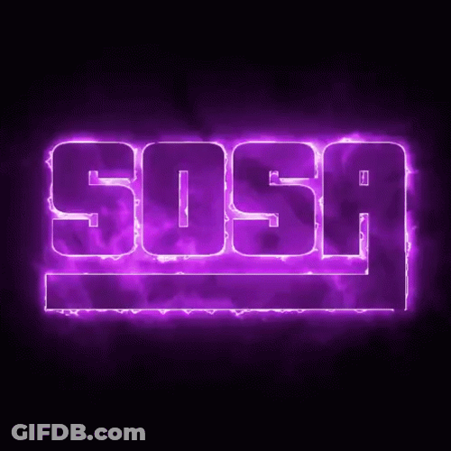 Sosa Purple Neon Letters GIF