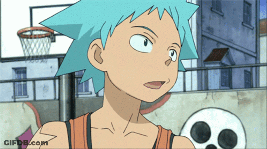 Soul Eater Black☆Star Fell Down GIF