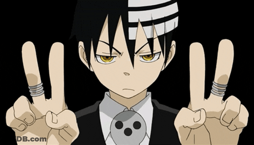 Soul Eater Death Kid Peace Sign GIF