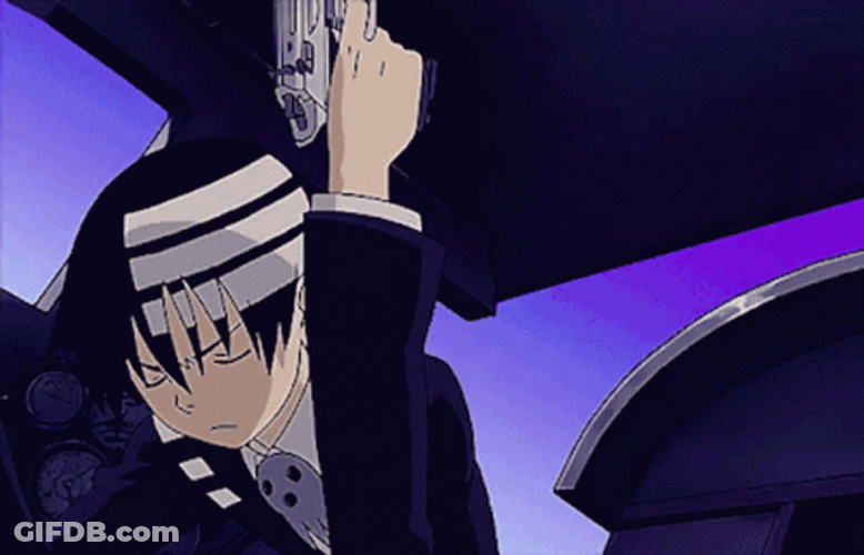 Soul Eater Death Kid Spinning Gun GIF