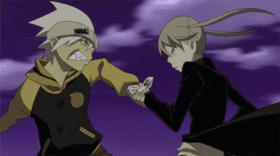Soul Eater Evans And Maka Fighting GIF