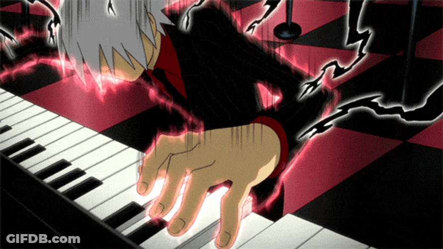Soul Eater Evans Playing Piano GIF