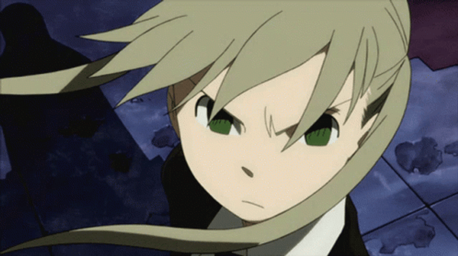 Soul Eater Maka Albarn Madly Staring GIF