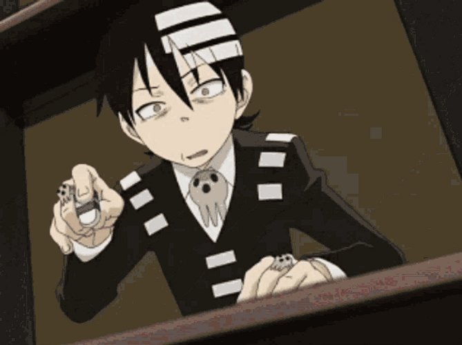 Soul Eater Screaming Shocked Death Kid GIF