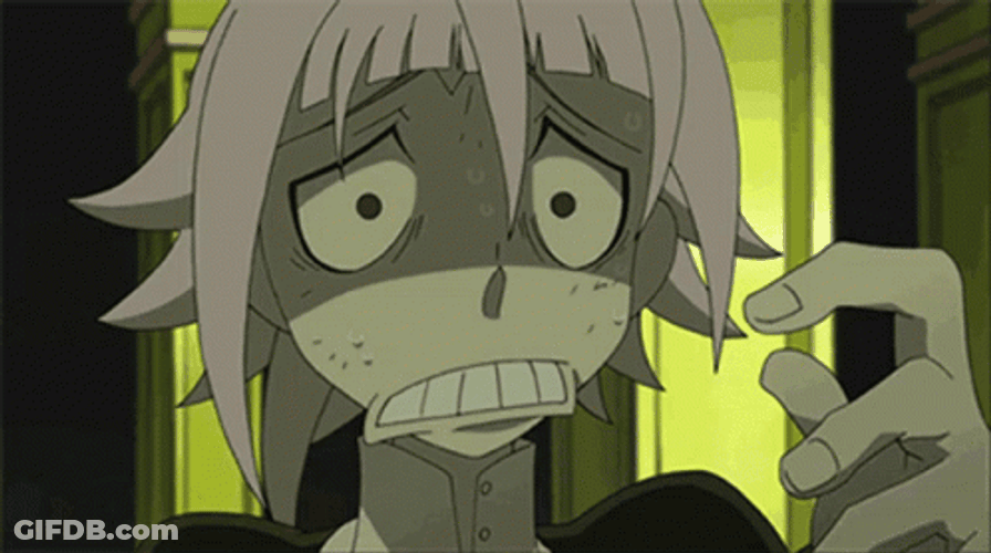 Soul Eater Shocked Scared Crona Reaction GIF
