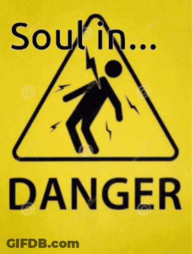 Soul In Danger Sign With Electrocuted Person GIF