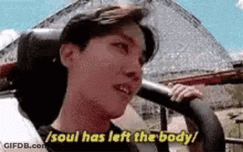 Soul Leaving Body Funny BTS JHope Rollercoaster GIF