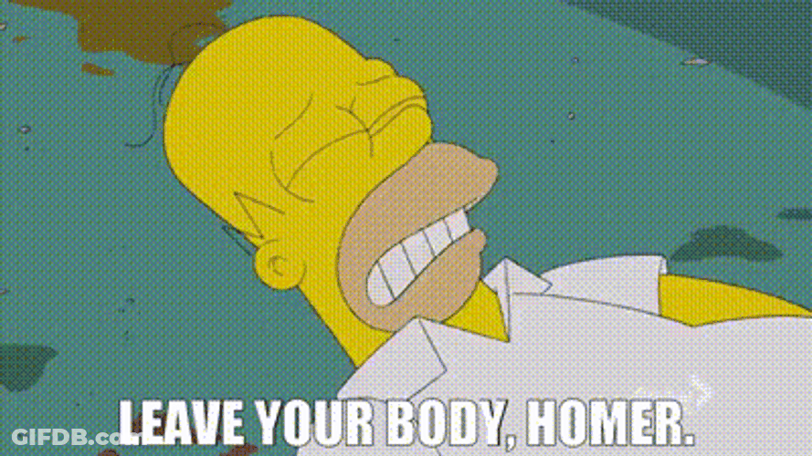 Soul Leaving Body Homer Simpson In Pain GIF