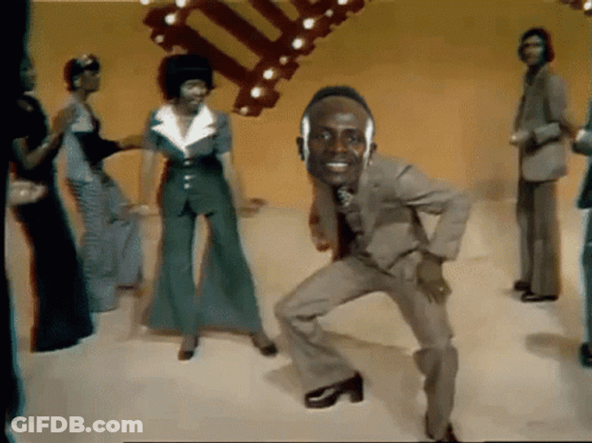 Soul Train Dance With An Edited Head GIF