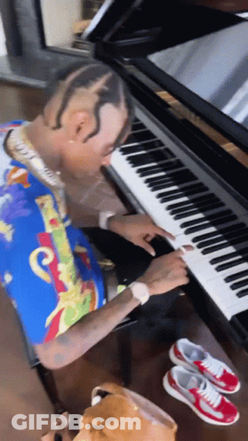 Soulja Boy Playing The Piano GIF