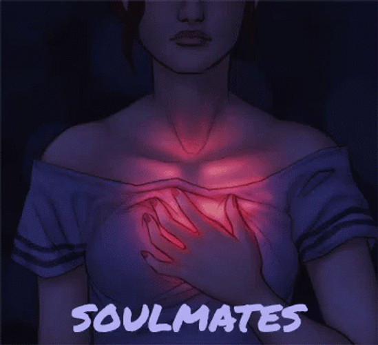 Soulmate Animated Girl Beating Heart GIF
