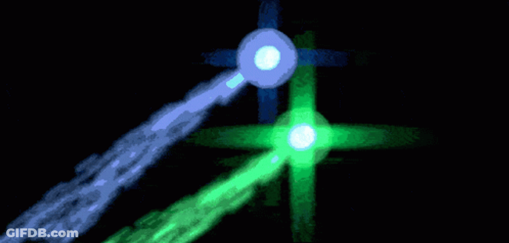 Soulmate Blue And Green Shooting Stars GIF