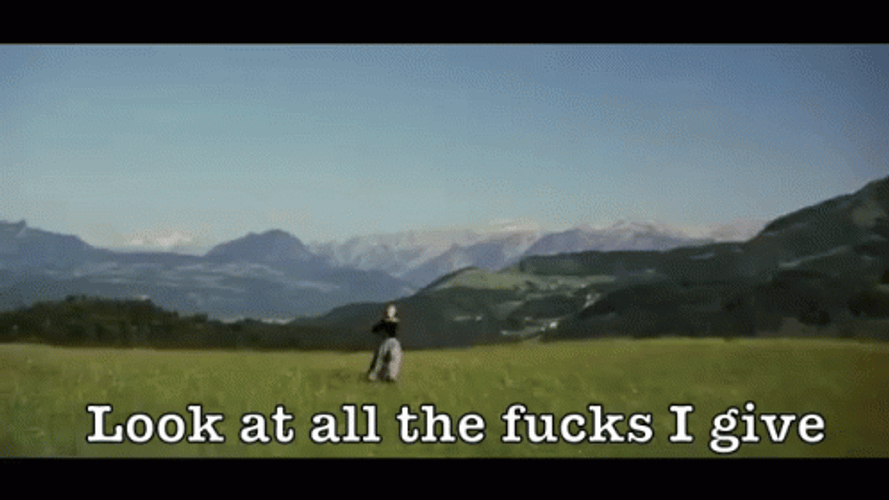Sound Of Music Look At All The Fucks I Give GIF