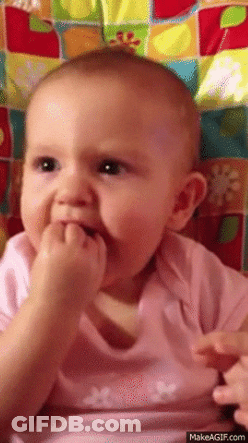 Sour Face Baby Girl GIF